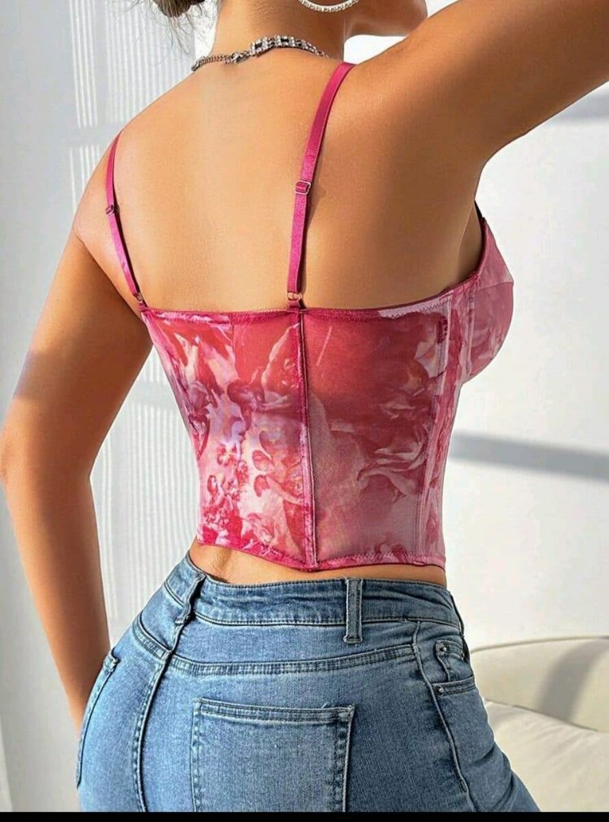Corset Floral Rose Femme