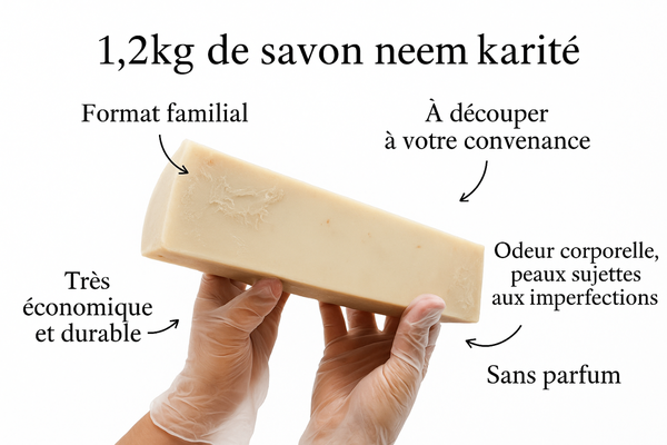 Savon Naturel Neem Karité 1,2kg