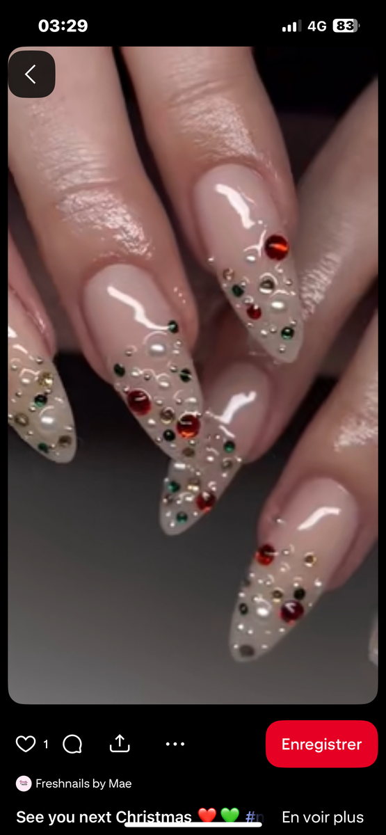 Nail Art de Noël Scintillant