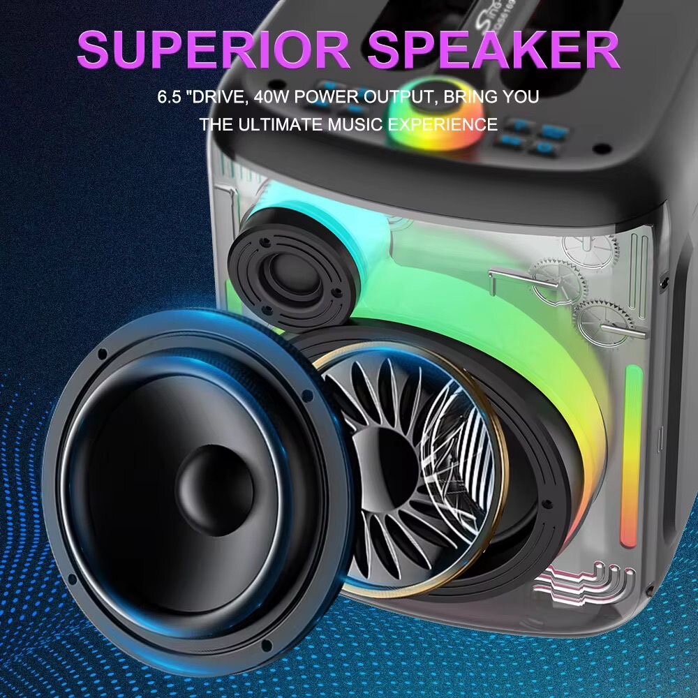 Enceinte Bluetooth LED Puissante