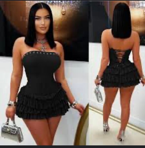 Robe de soirée noire chic