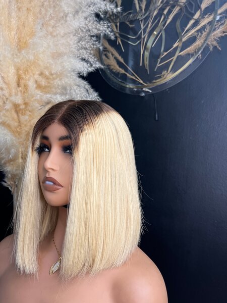 Perruque carré blond ombré 10"