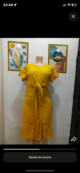 Robe Jaune Élégante