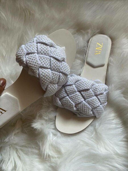 Zara white Original slippers