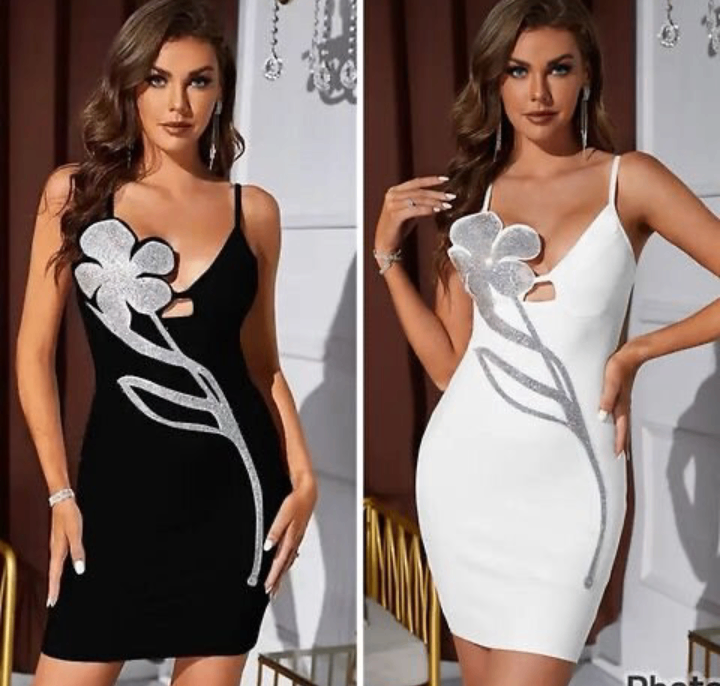 Robe fleurie élégante soirée