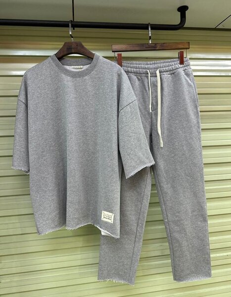 Ensemble survêtement gris décontracté