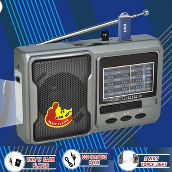 Portable Rechargeable Radio With Touch Light