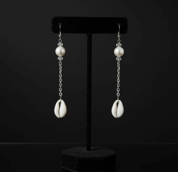 Boucle d'oreilles en cauris