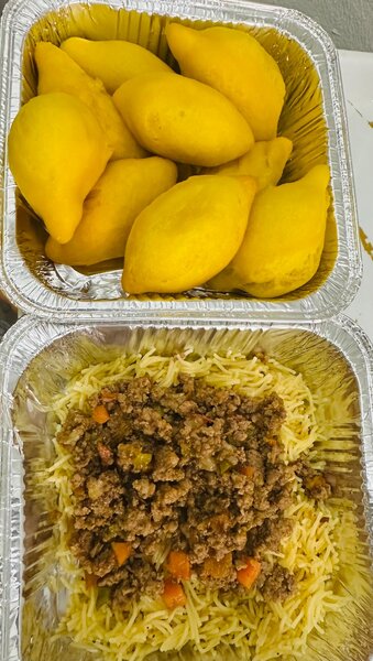 Beignets jaunes viande hachée