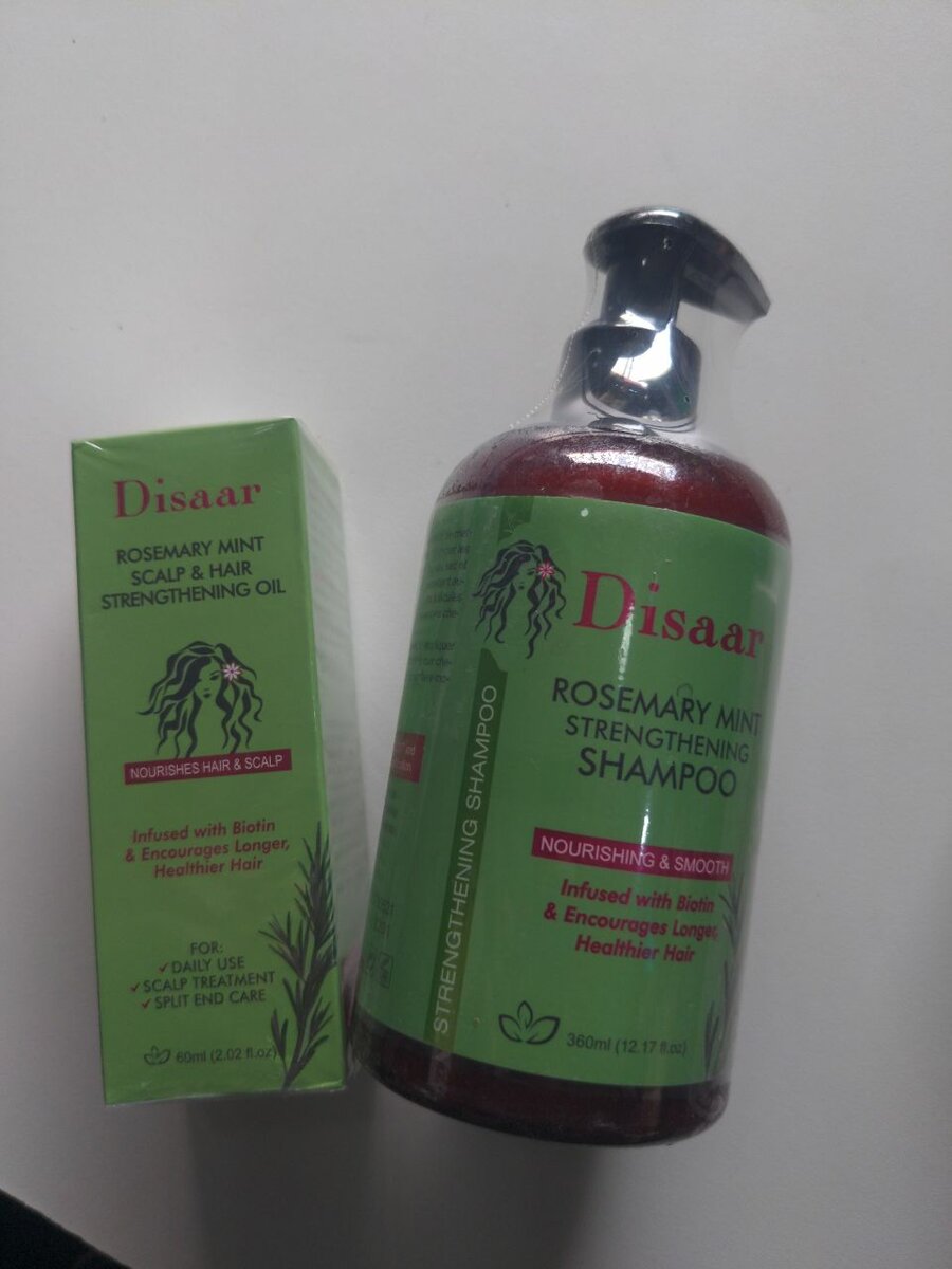 Rosemary oil and shampoo