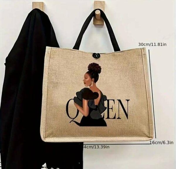 Sac fourre-tout en toile de jute .