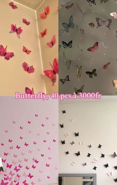 Décoration Murale Papillons 3D