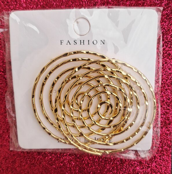 Boucles d'oreilles spirales dorées