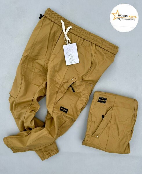 Pantalon cargo homme beige tendance