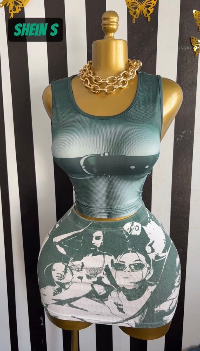 Robe tendance imprimée artistique