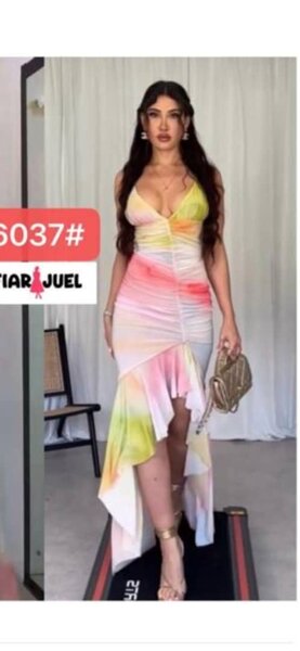 Robe de soirée colorée