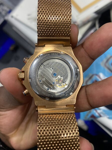 Montre automatique dorée homme