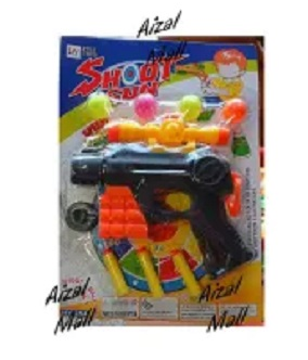 2in1 Soft Bullets and Soft balls Gun For kids Safety Play/ Plastic Balls Playing Gun With 4pcs Of Plastic Balls and 3 Foam Dart For Non-Stop Playing Shooting and Ball Gun (Aizal Mall)