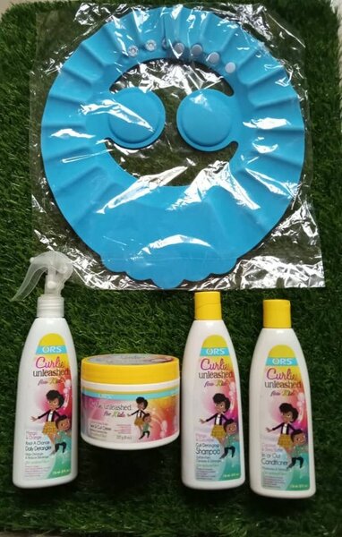 Adjustable kids shower cap, ORS Curlie Unleashed for kids
