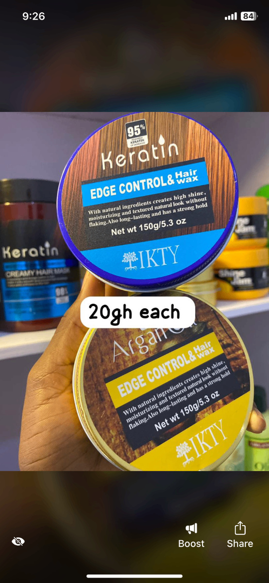 Keratin edge control infused with hair nutrients