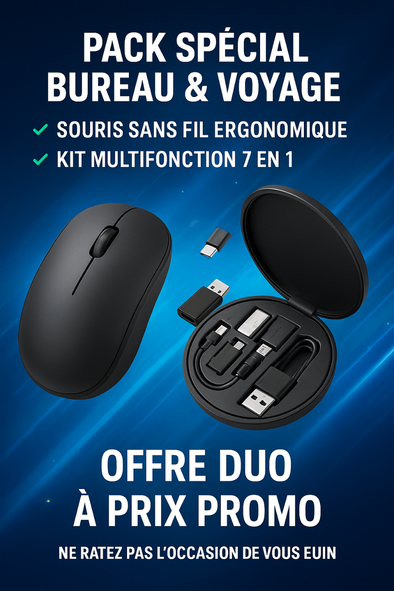 Pack Souris Sans Fil + Kit USB