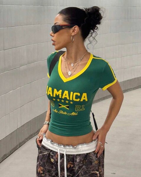 T-shirt femme Jamaïque sportive