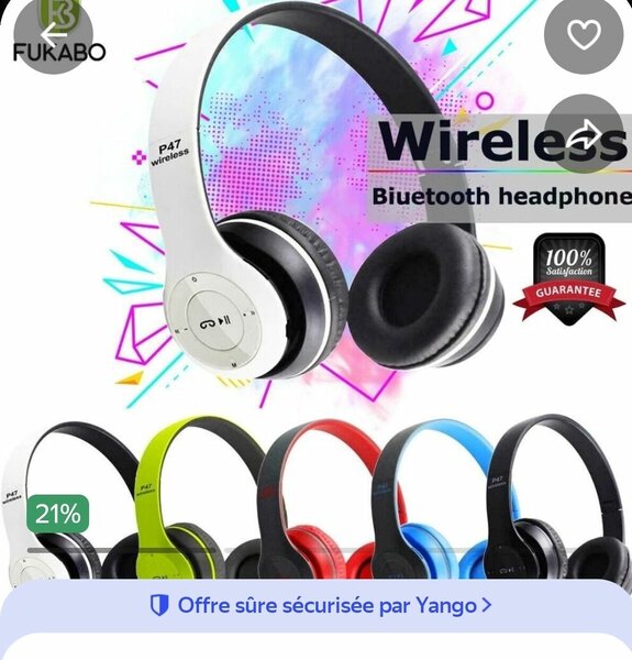 Casque Bluetooth Sans Fil P47
