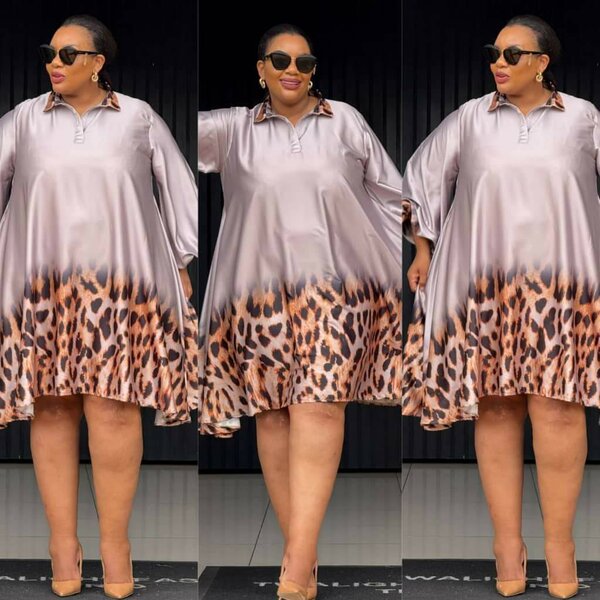 Robe ample léopard femme