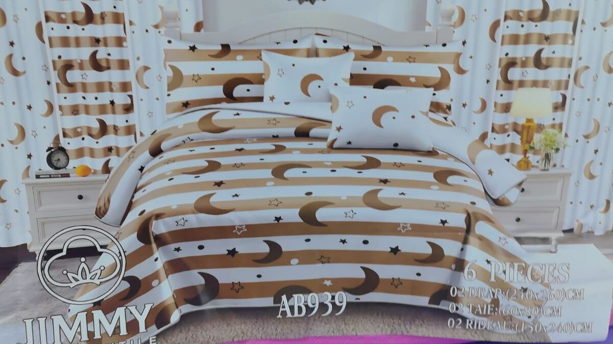 Parure de lit 6 pièces colorée