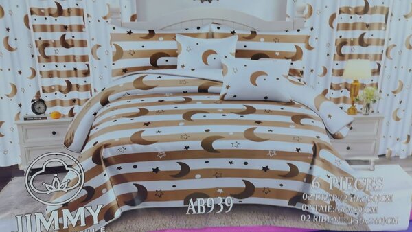 Parure de lit 6 pièces colorée