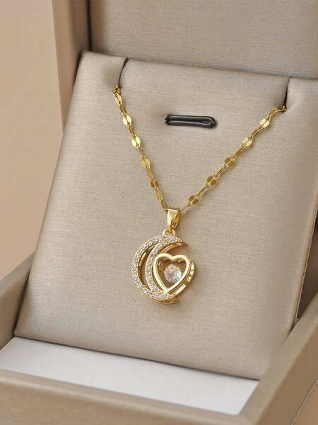 Collier Coeur Doré Éclatant