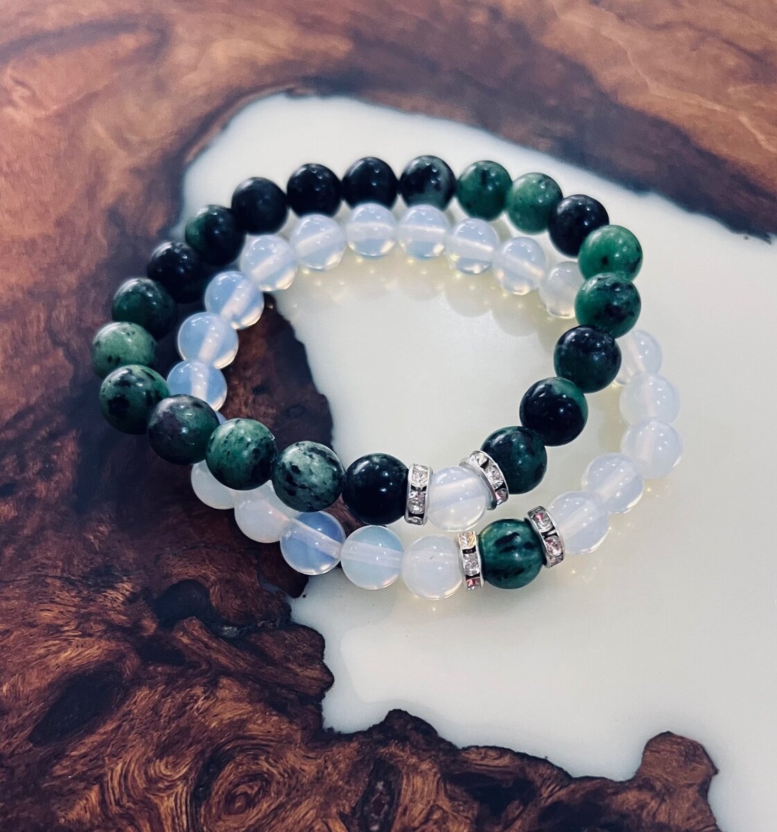 Matching opalite and anyolite