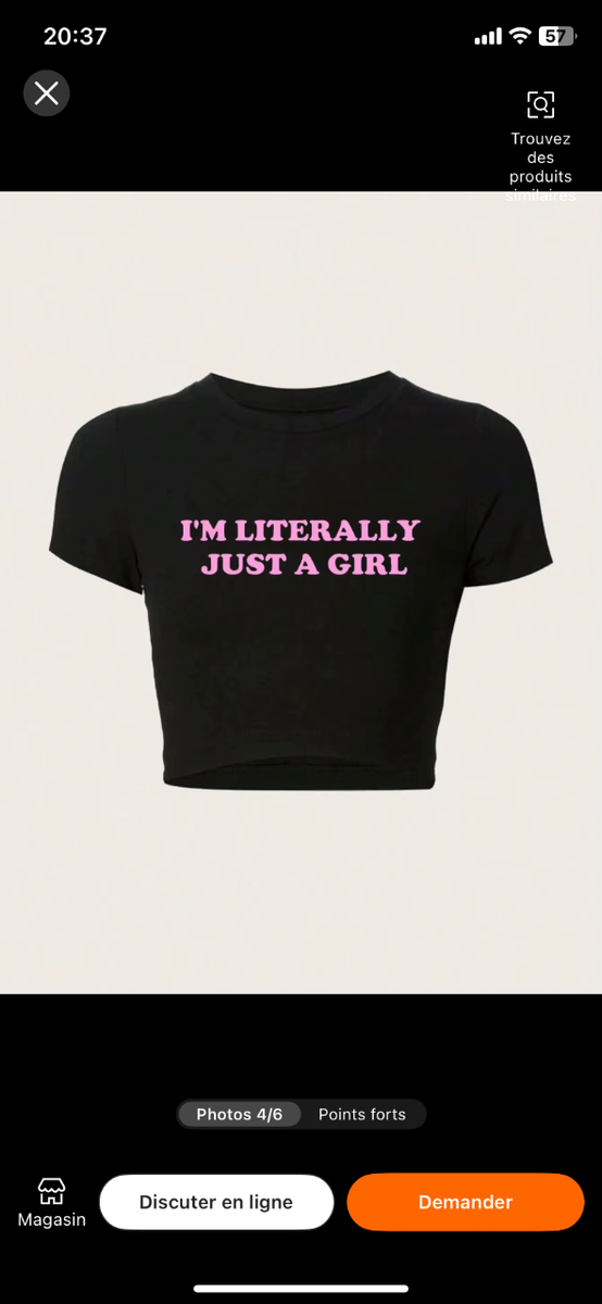 T-shirt imprimé "Just a Girl"