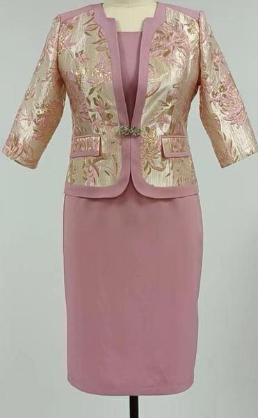 Pink Short Floral jacket 2 Piece Suit