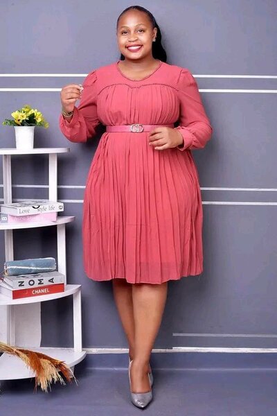 Beautiful and high quality women's dress pink