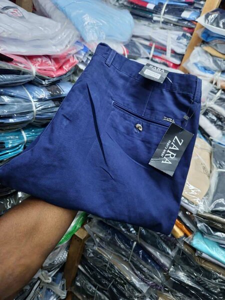 Pantalon bleu homme élégant