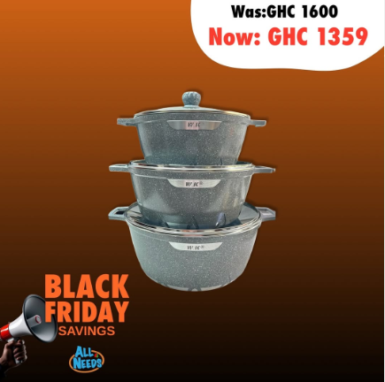 3pcs Diecast Cookware