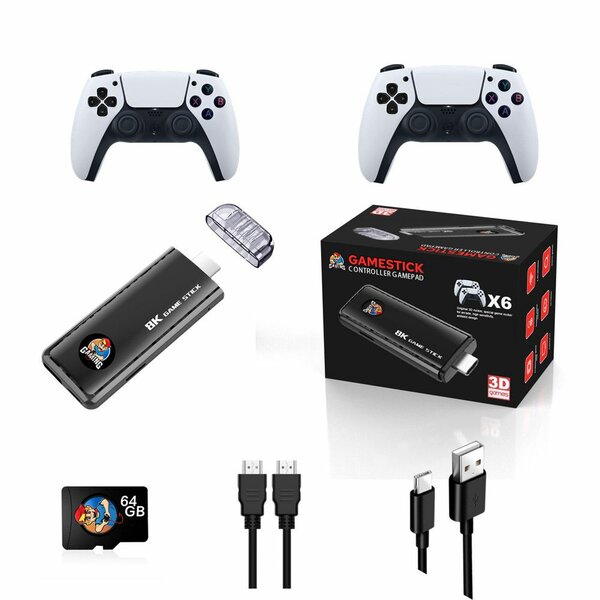 X6 64GB CLASSIC 8K HD TV 40000+ GAMES WITH CONSOLE WIRELESS