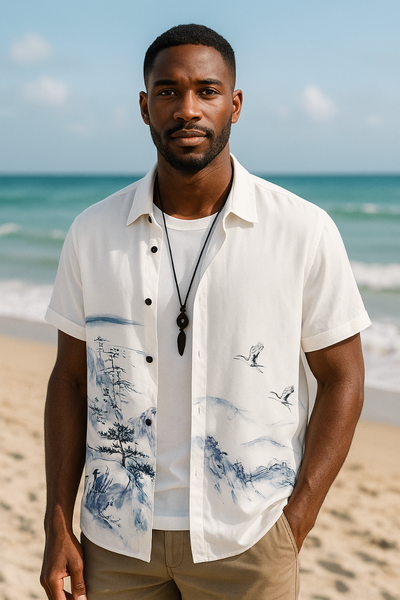 Chemises d'été imprimées pour hommes