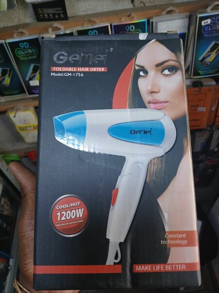 Sèche-cheveux pliable Gemei 1200W