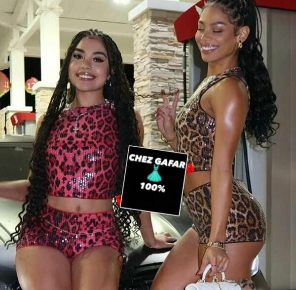 Ensemble Léopard Pailleté