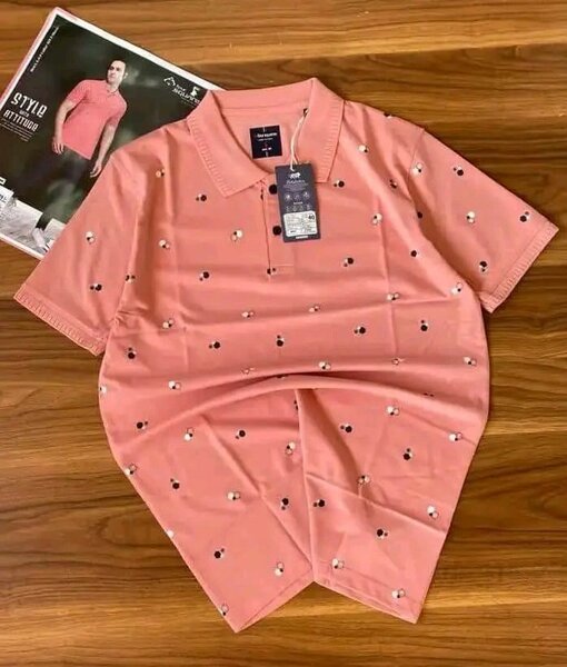 Polo homme élégant rose