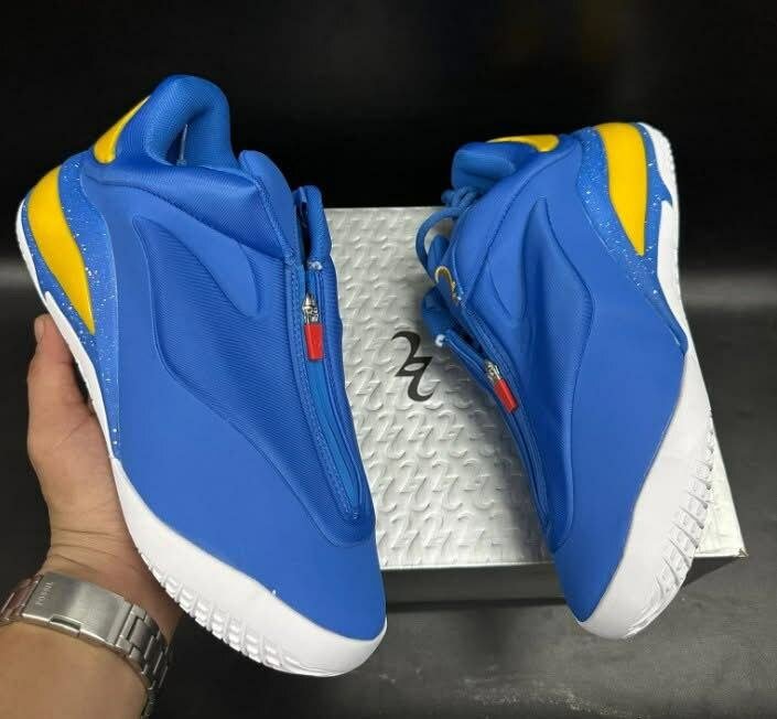 Baskets unisex bleu et jaune