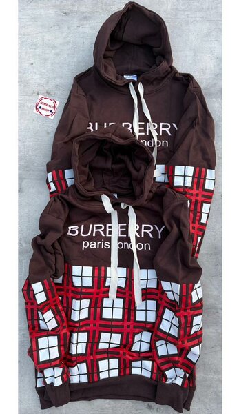 Sweat à Capuche Motif Tartan