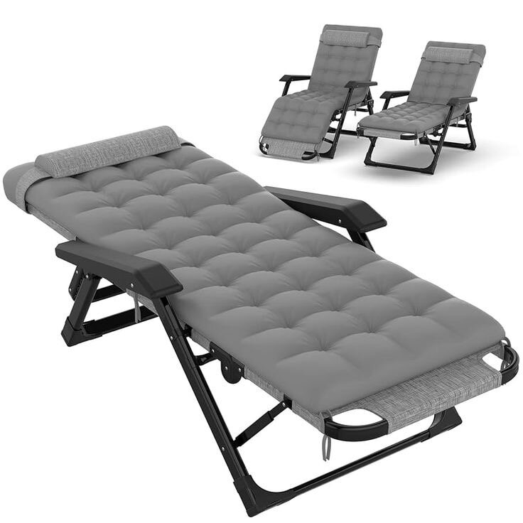 Chaise longue pliable confort extérieur