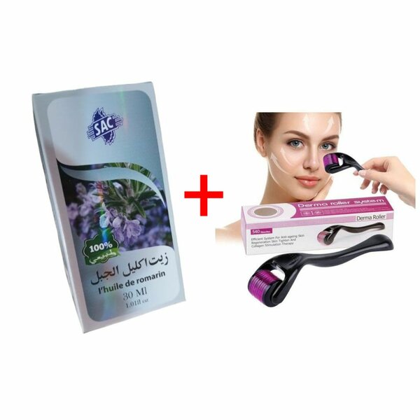 Derma Roller + Huile de Romarin