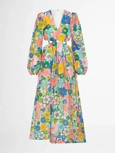 Robe Longue à Motifs Floraux