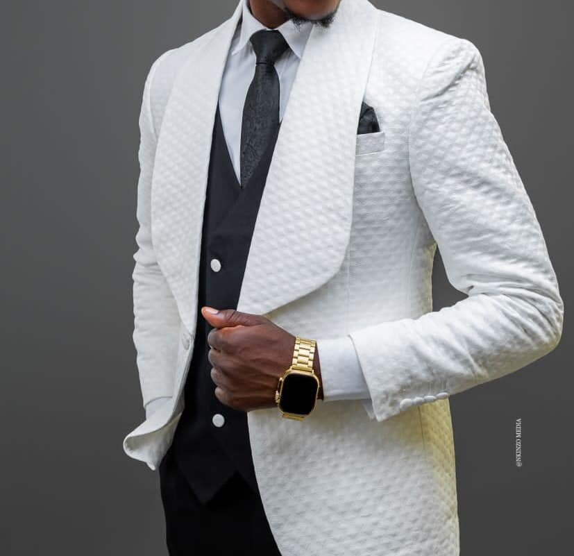 white men's suit