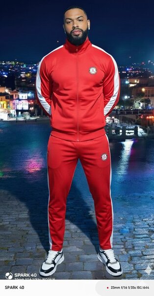 Survêtement rouge homme