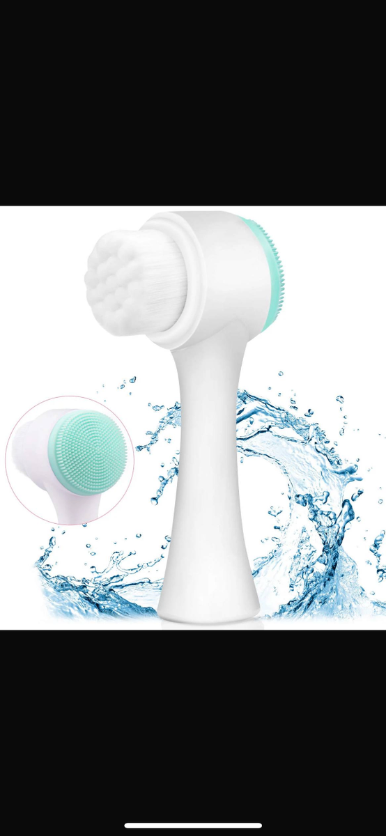 Double sided face scrub brush